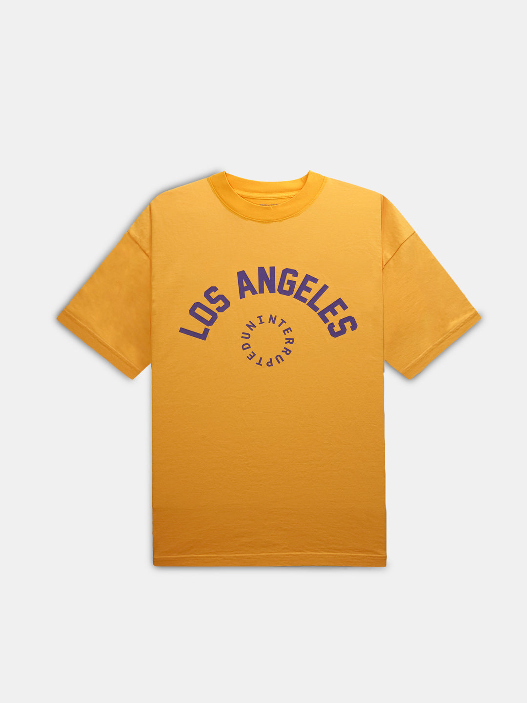 Los Angeles Circle Logo Tee Gold front