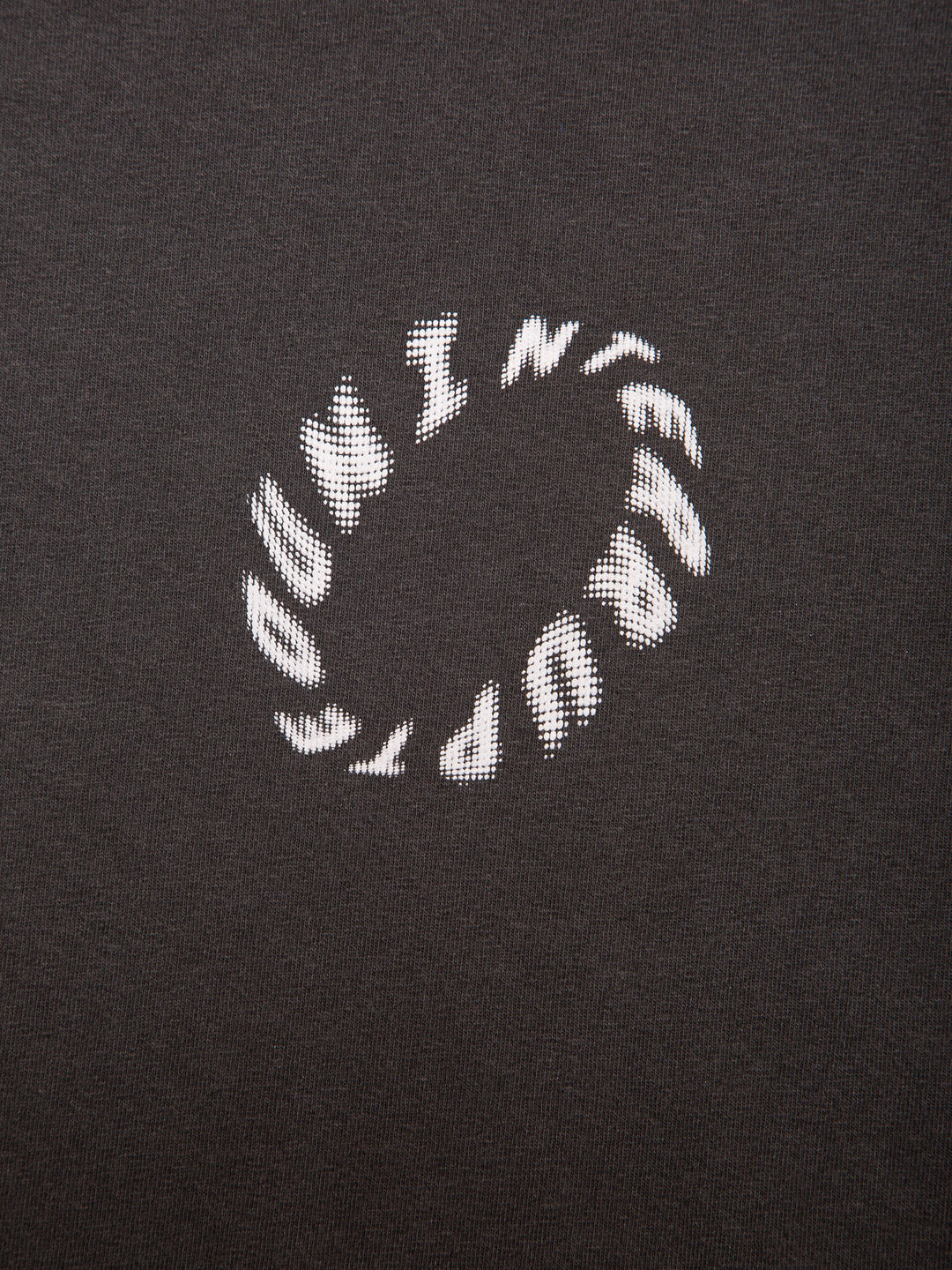 MORE THAN PIXELATED ATTRIBUTE TEE VINTAGE BLACK - close up of pixelated logo