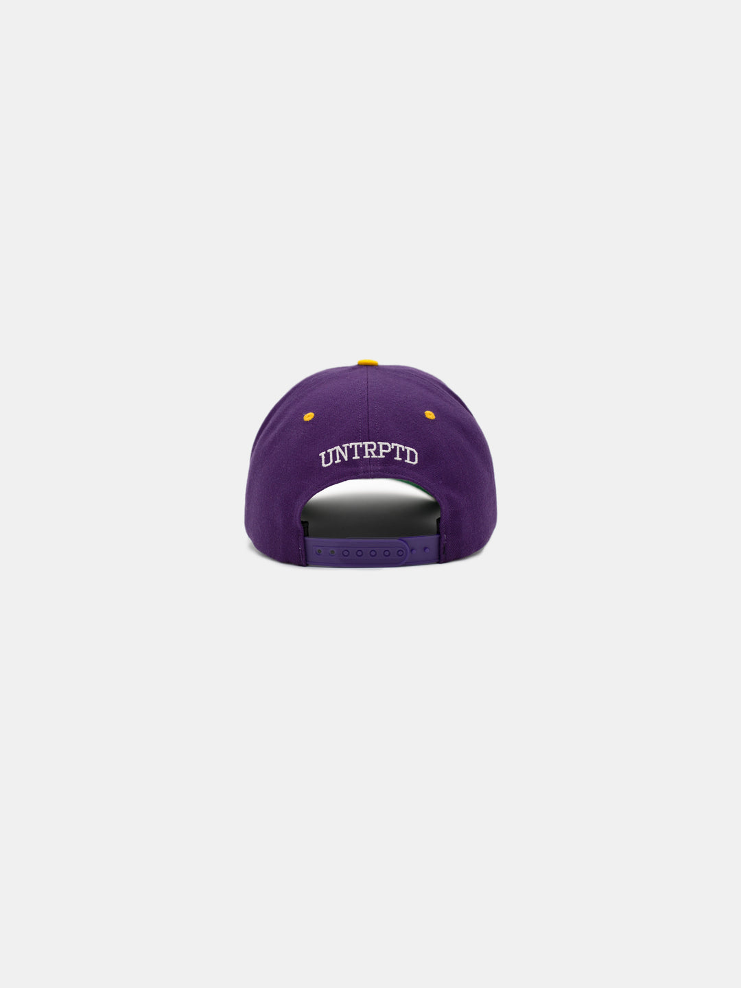back of Chosen UN Snapback Hat Kelly Purple/Yellow