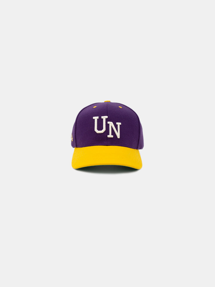 front of Chosen UN Snapback Hat Kelly Purple/Yellow