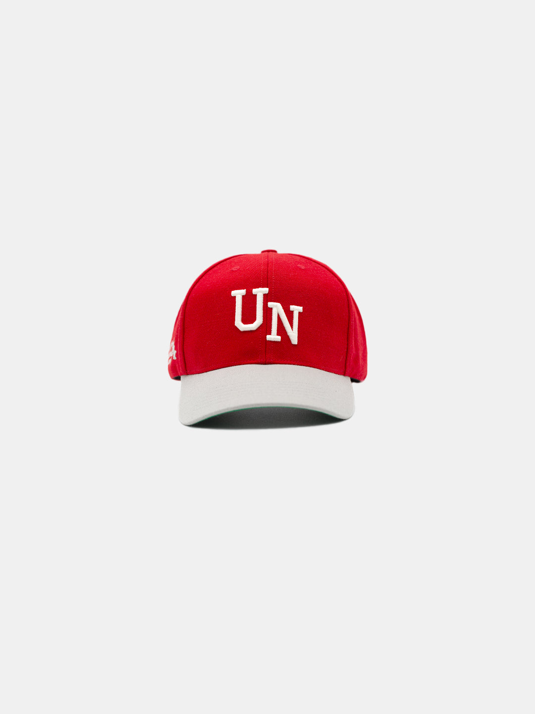 front of Chosen UN Snapback Hat Kelly Red/Yellow