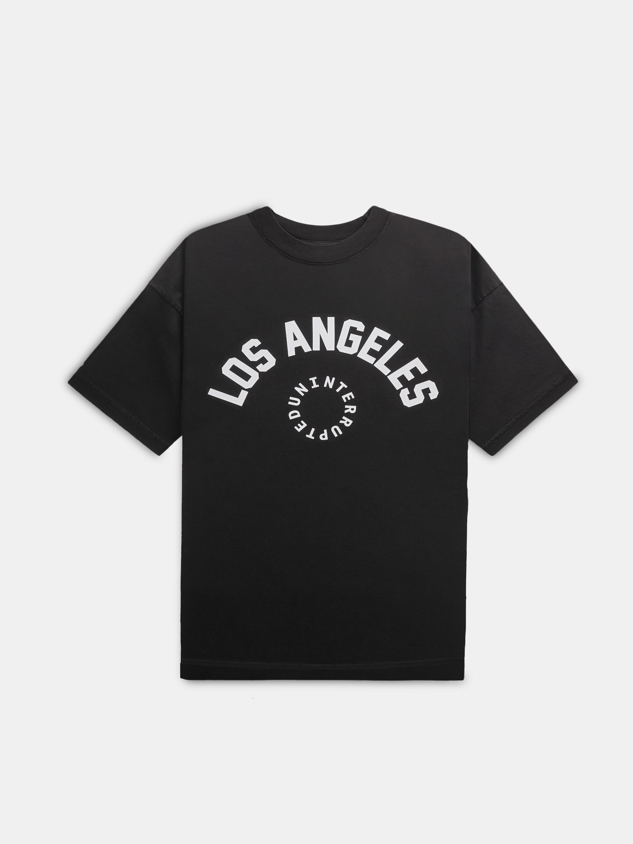 Los Angeles Circle Logo Tee Black | UNINTERRUPTED® – Uninterrupted