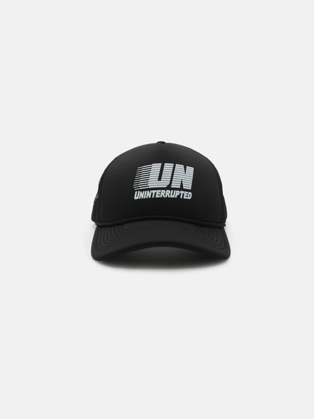 UN Motion Snapback Trucker Hat Black - Front