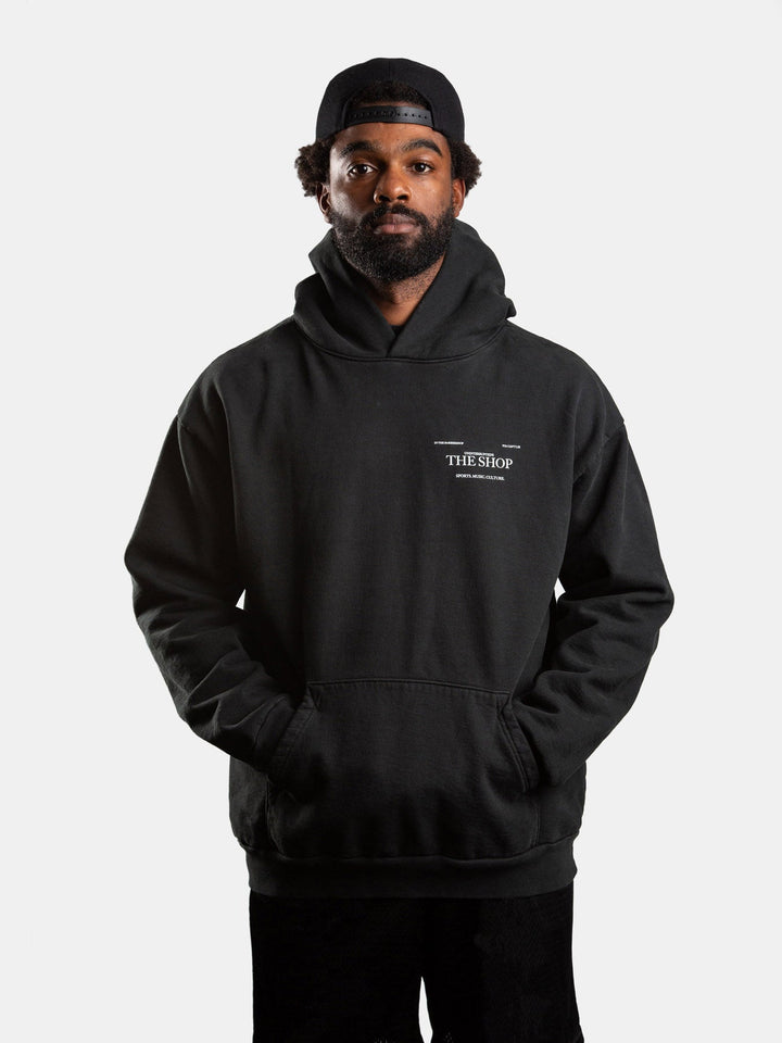 The Shop Chair Hoodie Black - On Body