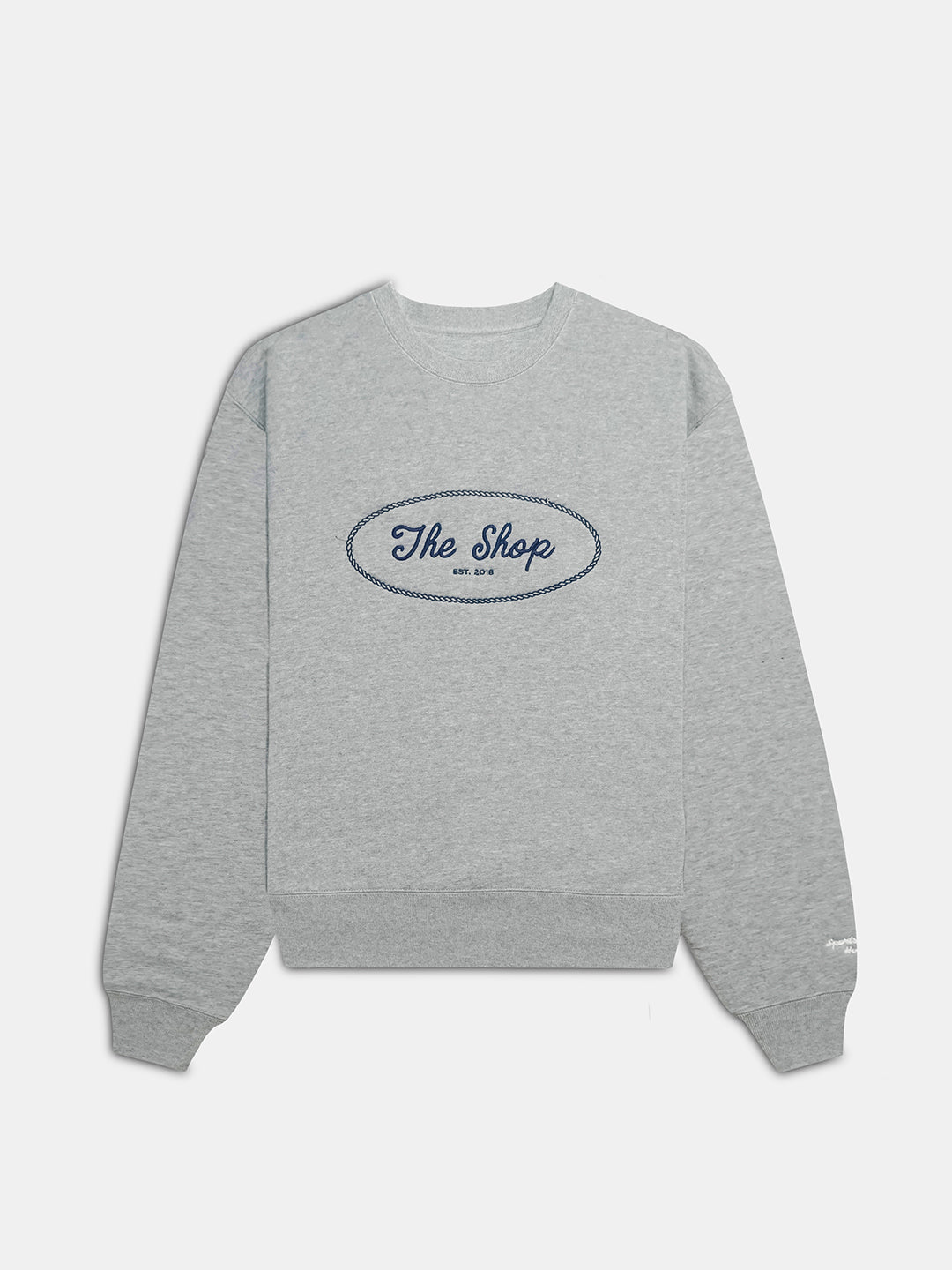 The Shop By Hand Crewneck Sweatshirt Grey - Front
