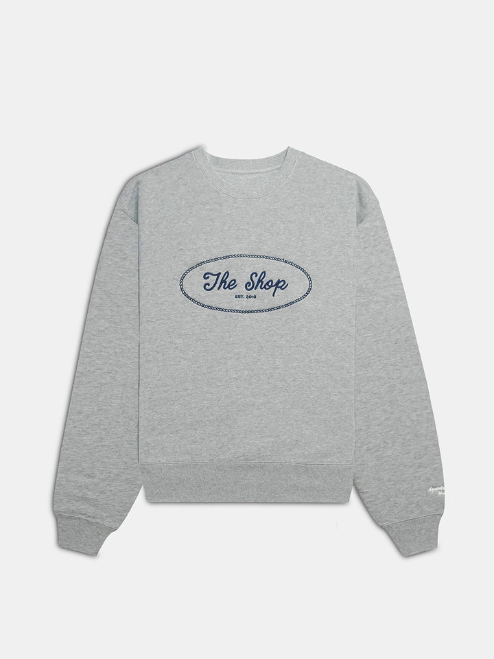 The Shop By Hand Crewneck Sweatshirt Grey - Front