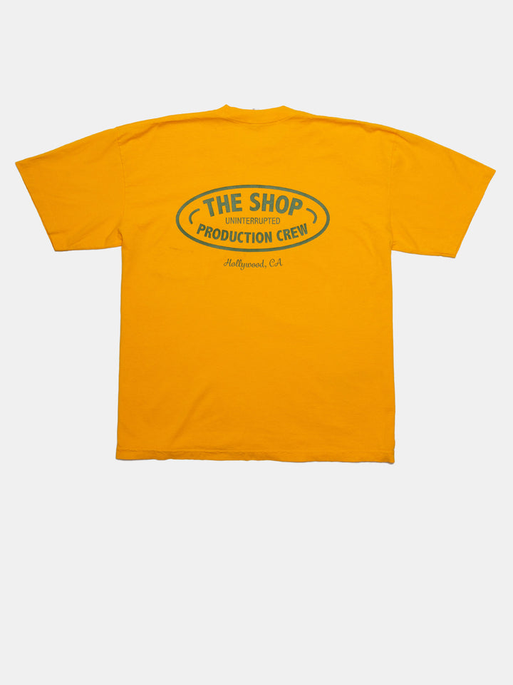 The Shop: S5E5 Crew Pocket Tee Yellow - back of tee