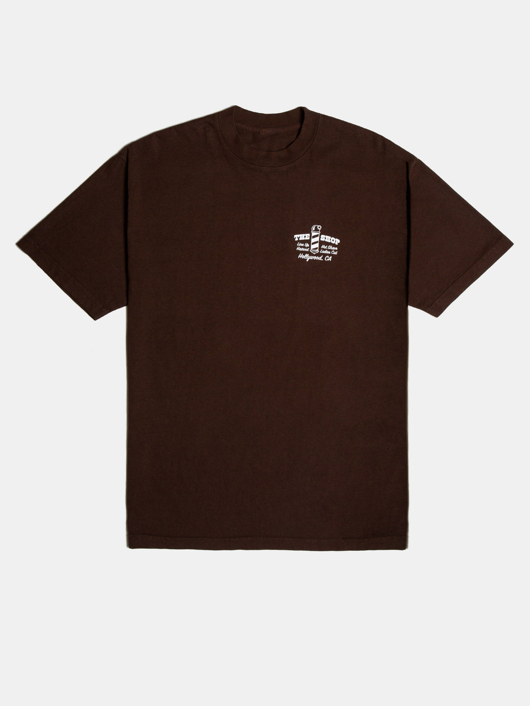 The Shop: S5E6 Menu Tee Brownie - front of tee
